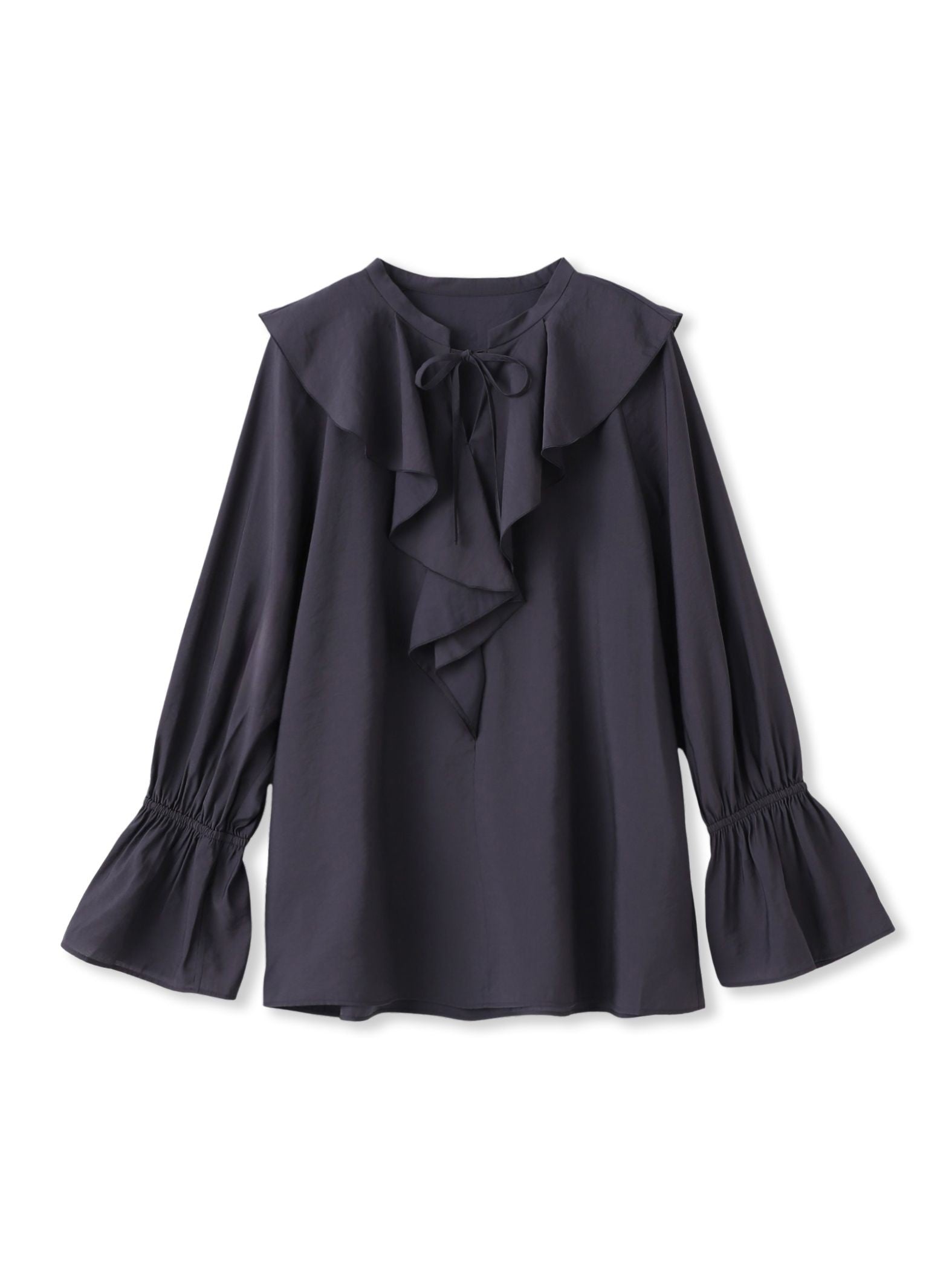 ラッフルレーヨンブラウス