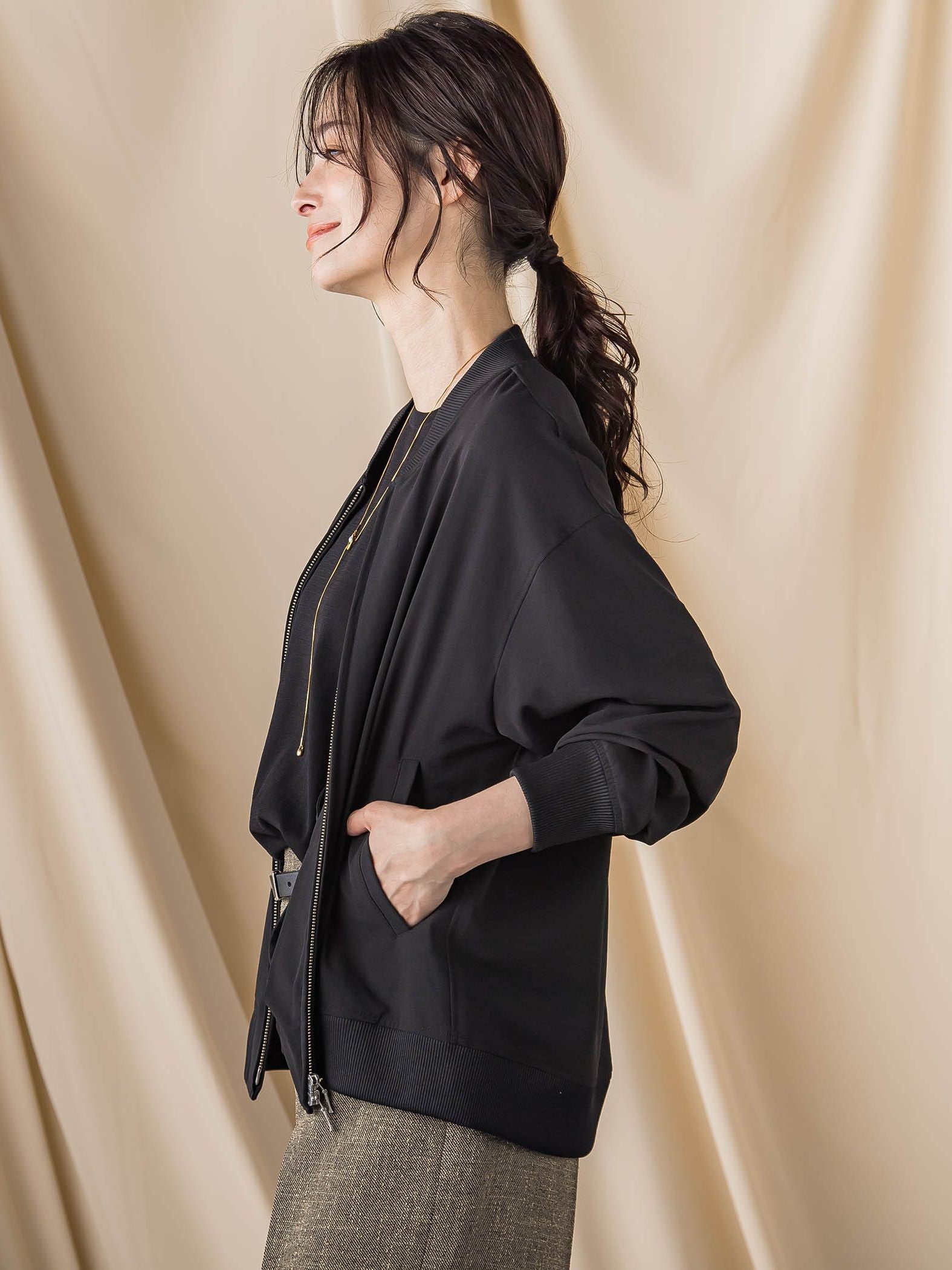 キレイ×リラックス ライトブルゾン ≪接触冷感 / UV / 洗濯機で洗える≫