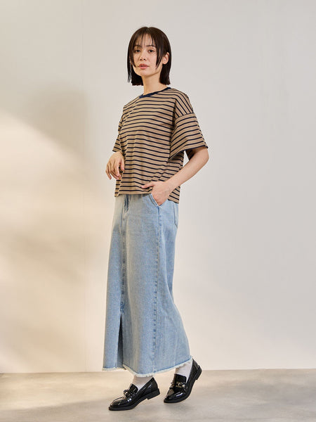 《予約》【連休。涼。軽やかに。】パネルスリーブプルオーバー《コットン100%》