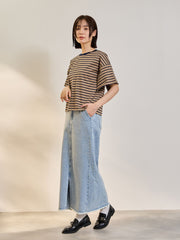 《予約》【連休。涼。軽やかに。】パネルスリーブプルオーバー《コットン100%》