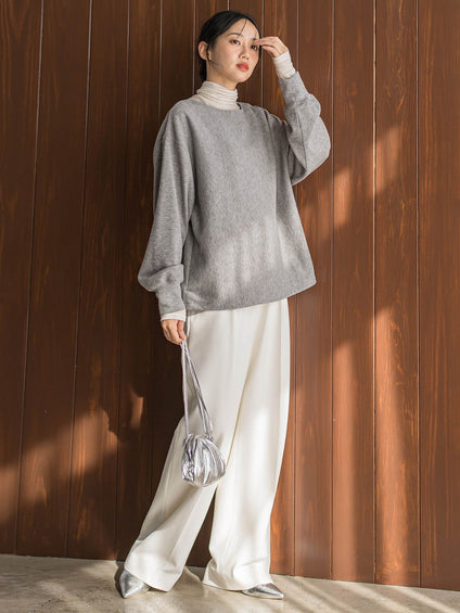 ニットコーデュロイカットソー≪手洗い可能≫