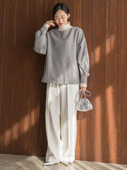 ニットコーデュロイカットソー≪手洗い可能≫