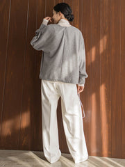 ニットコーデュロイカットソー≪手洗い可能≫