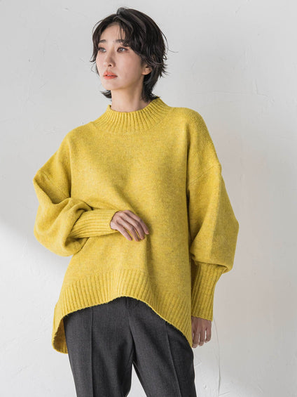 【WEB限定】”毎日頼れる”ゆったりモックネックニット