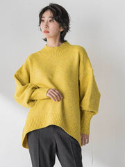 【WEB限定】”毎日頼れる”ゆったりモックネックニット