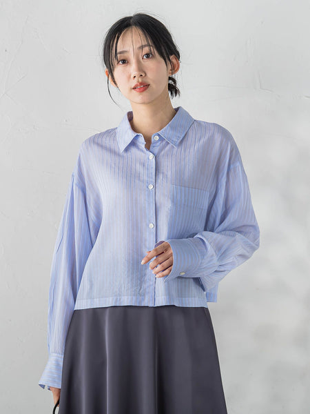 LYOCELL DOBBY STRIPEシャツ