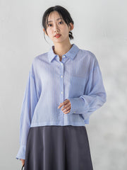 LYOCELL DOBBY STRIPEシャツ