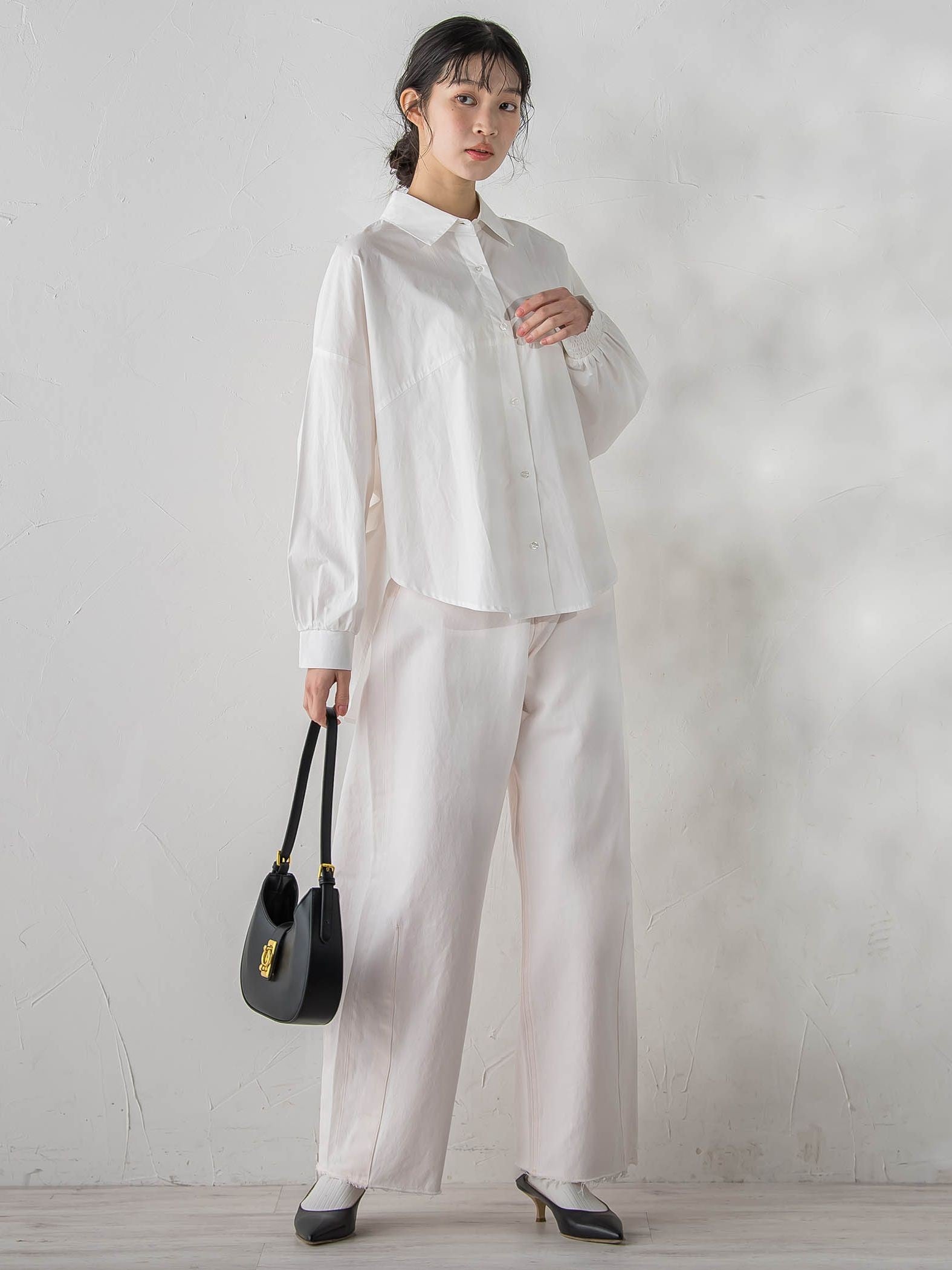 カーブデニムパンツ≪洗濯機で洗える≫