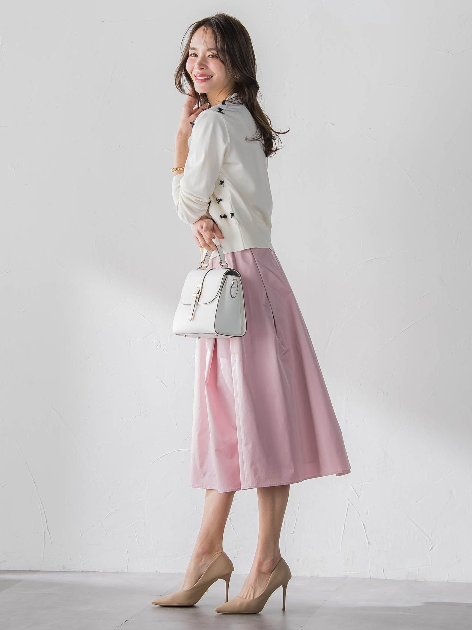 リボンジャガードカーディガン