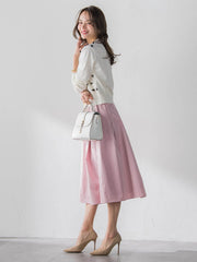 リボンジャガードカーディガン