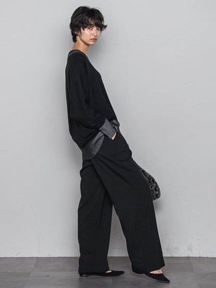 【一瞬で楽とキレイを叶える】イージーワイドパンツ≪手洗い可能/セットアップ対応≫