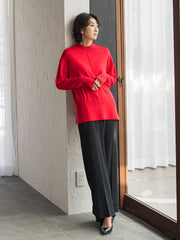 ハイストレッチカルゼワイドパンツ