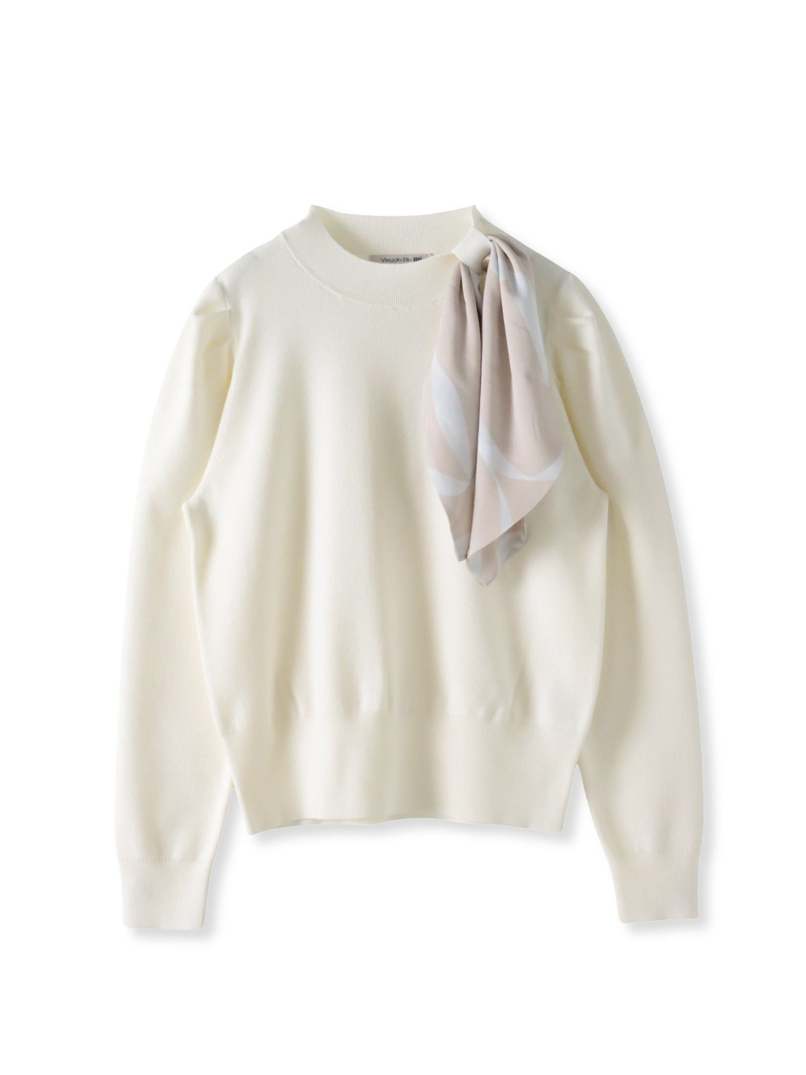 トゥシューズスカーフ付きニット