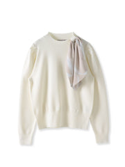 トゥシューズスカーフ付きニット