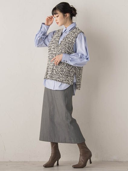 裏起毛タイトスカート≪手洗い可能≫