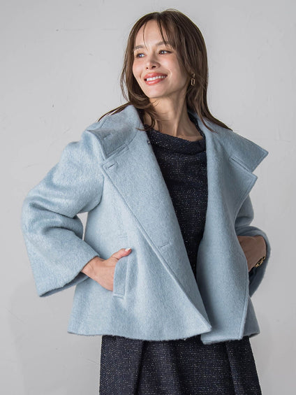 シャギーショートコート