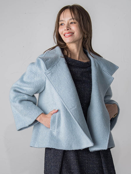 シャギーショートコート