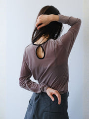 【日本製】Sheer velour ringer t　