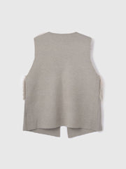 フロントフェイクファーニットベスト