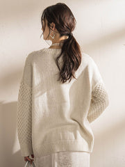 【WEB限定】ケーブル柄編みニット≪洗える≫