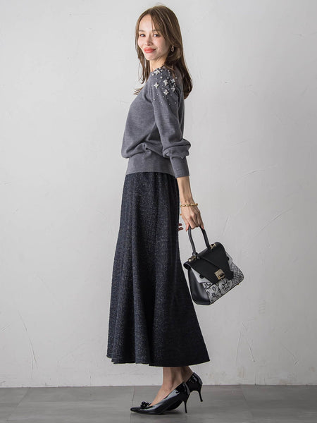 ツイードラメマーメイドスカート
