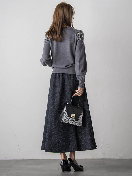 ツイードラメマーメイドスカート