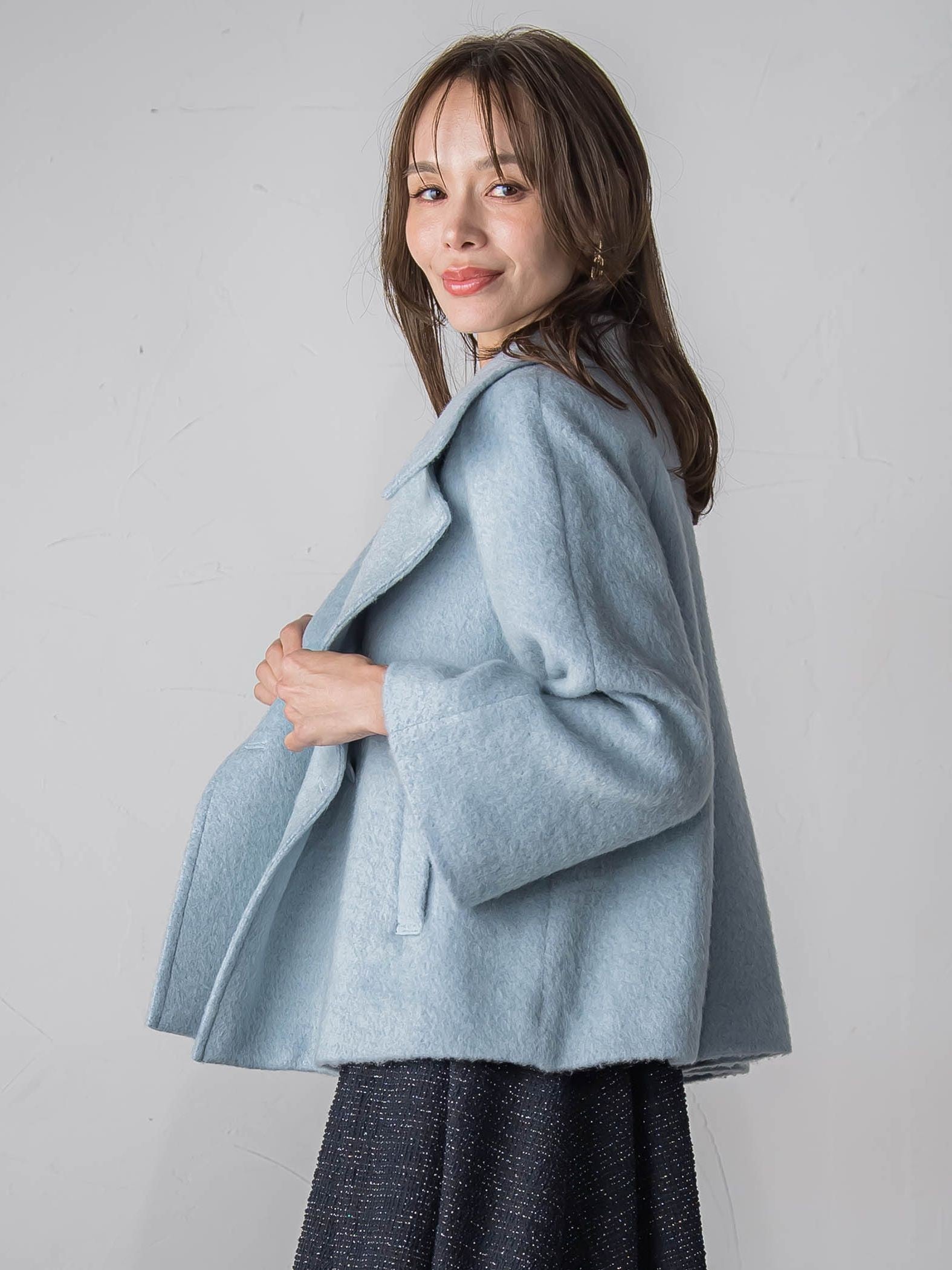 シャギーショートコート