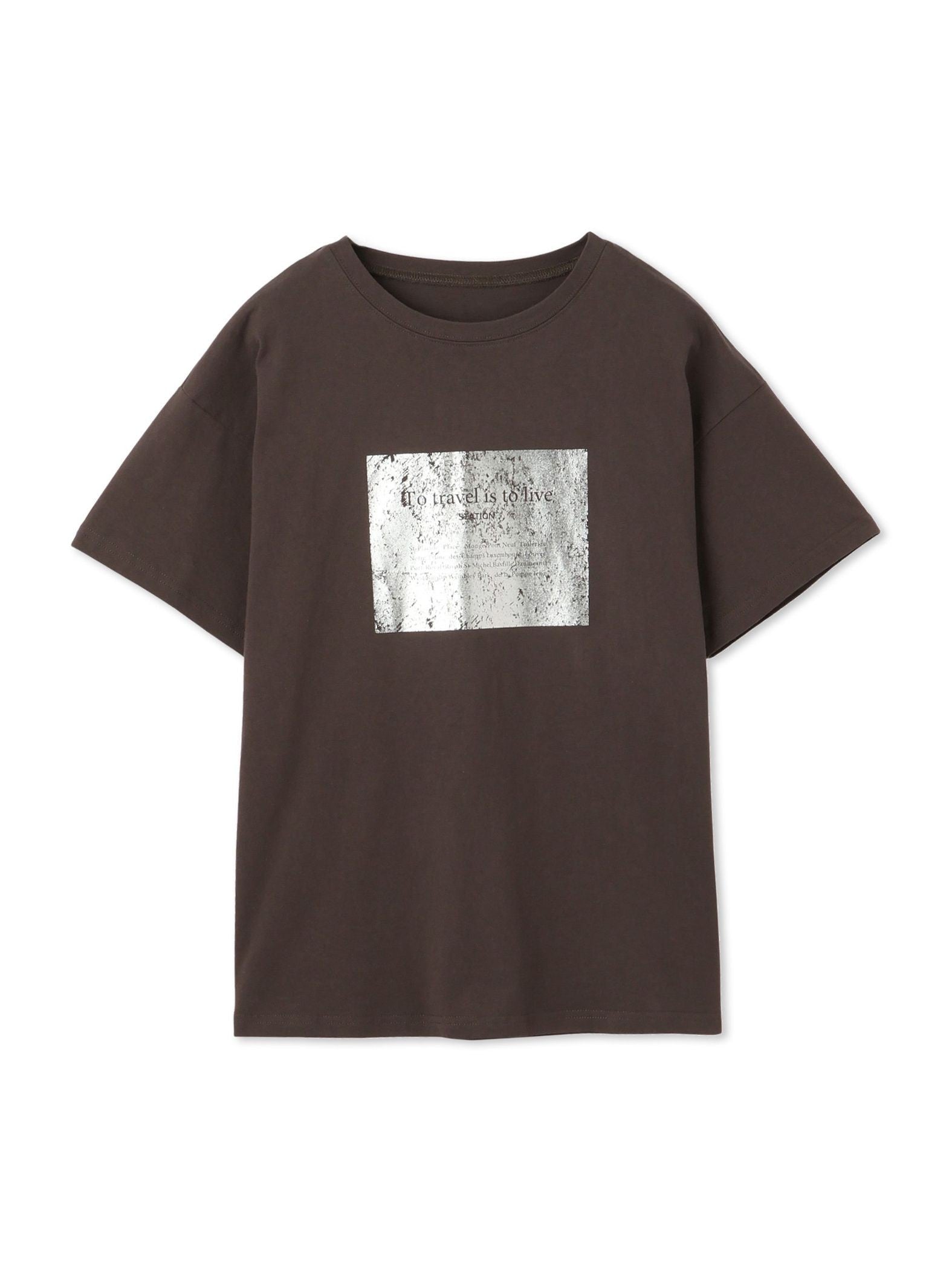 【WEB限定】スクエア箔オーバーサイズTシャツ≪手洗い可能≫