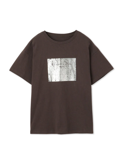 【WEB限定】スクエア箔オーバーサイズTシャツ≪手洗い可能≫