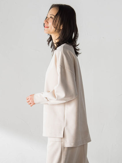 【WEB限定】フェイクスエードプルオーバー≪セットアップ対応/洗える≫