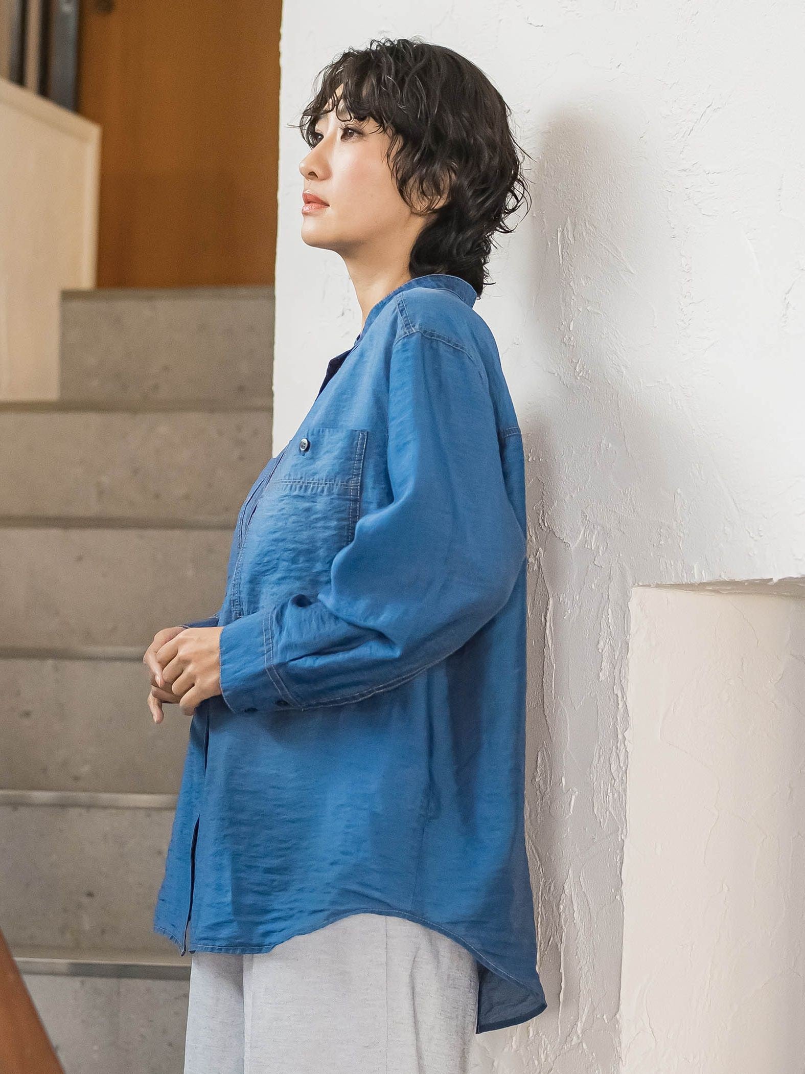 シアーデニムシャツ