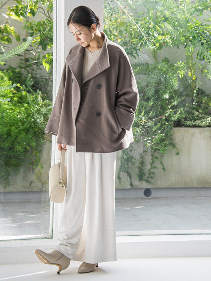 プレミアムウールカシミヤショートコート