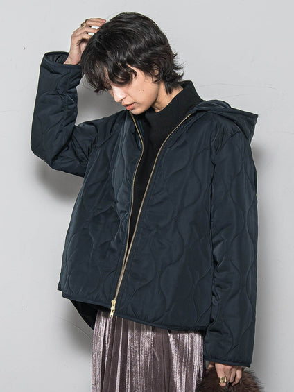 【WEB限定】4WAYキルティング×ボアブルゾン≪手洗い可能≫