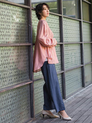 【WEB限定/大きいサイズ】マルーデデニムワイドパンツ