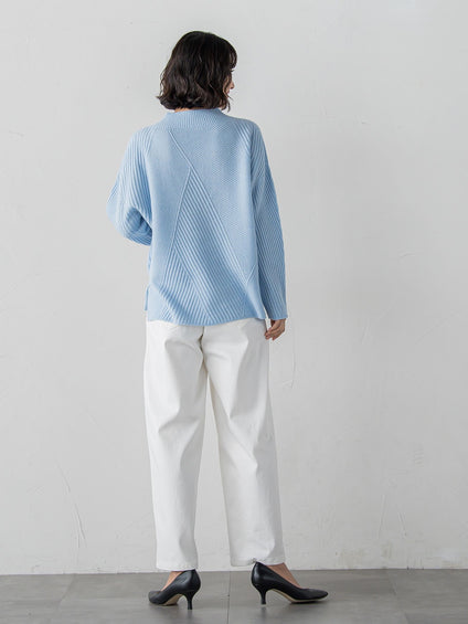 ヘリンボーンニット