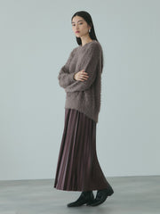 カーブヘムシャギーニットプルオーバー≪手洗い可能≫