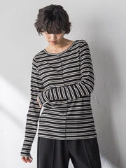 ”肌が喜ぶ”前後2WAYクルーネックロンT≪手洗い可能≫