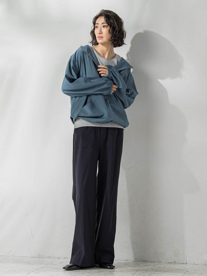 【WEB限定/大きいサイズ】ハイテンションワイドパンツ≪洗濯機で洗える≫
