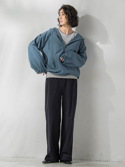 【WEB限定/大きいサイズ】ハイテンションワイドパンツ≪洗濯機で洗える≫