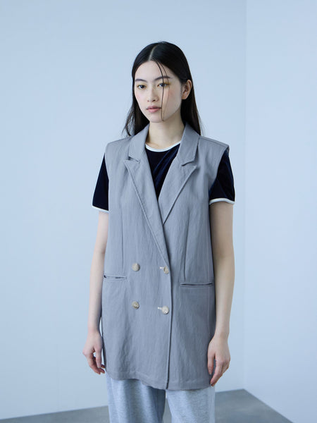 【シーズンレス】ナイロンツイルデニムベスト