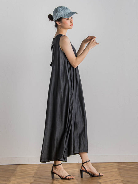【WEB限定】バイオシルクタックZIPワンピース≪洗濯機で洗える≫