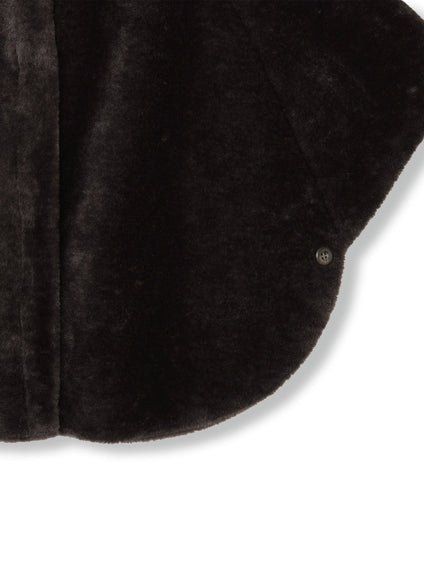 ショートファーボンディングケープコート