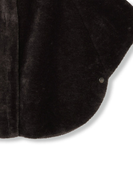 ショートファーボンディングケープコート