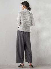 ミックスツィードベスト≪洗濯機で洗える≫