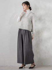 ミックスツィードベスト≪洗濯機で洗える≫