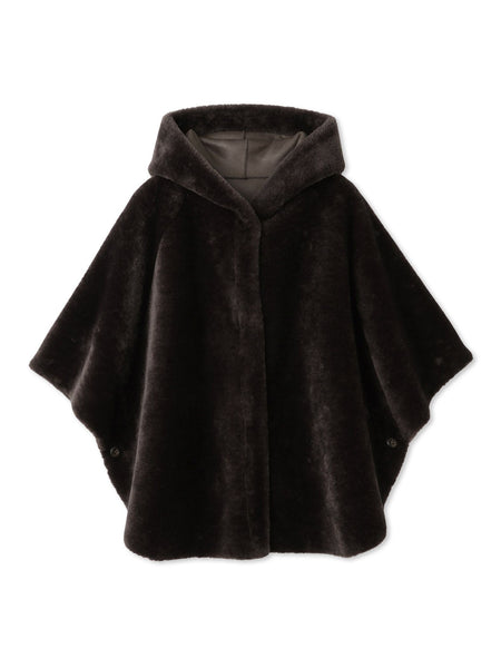 ショートファーボンディングケープコート
