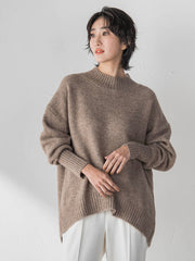 【WEB限定】”毎日頼れる”ゆったりモックネックニット