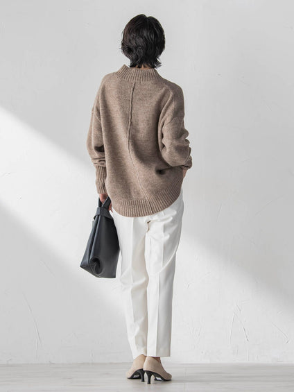 【WEB限定】”毎日頼れる”ゆったりモックネックニット