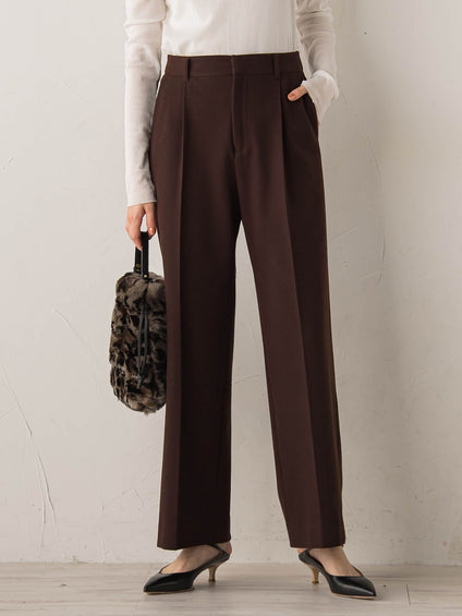 【新色追加】両面起毛ストレッチパンツ≪洗濯機で洗える≫