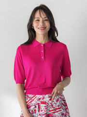 【WEB限定カラーあり】LUCINDAポロニット